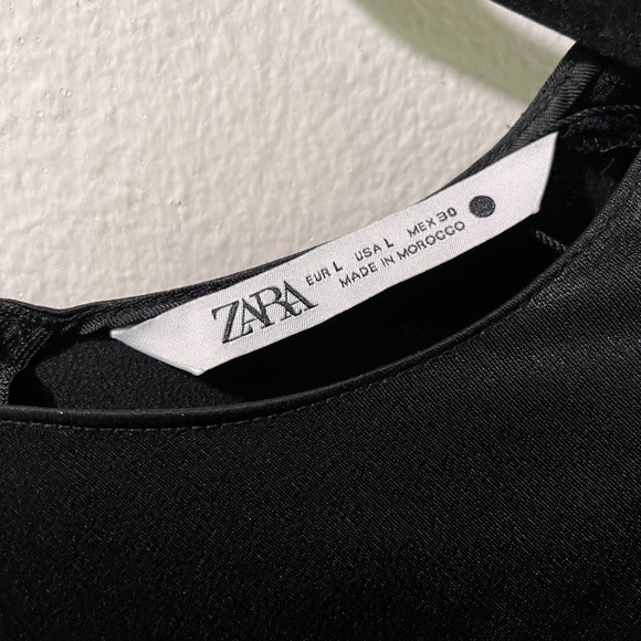 Zara Black Shift Dress with Shoulder Pads Women's Size - Picture 3 of 6